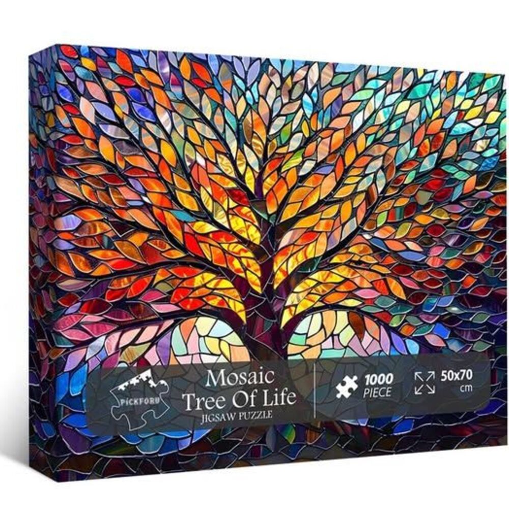 Mosaic Tree Of Life Stained Glass Puzzle for Adults 1000 Pieces 50x70 Cm Sealed